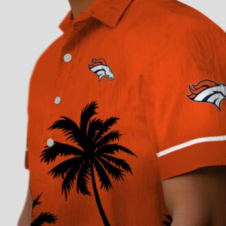 Denver Broncos Sunset Black Aloha Shirt, Tropical NFL Hawaiian Vacation Shirt for Fans
