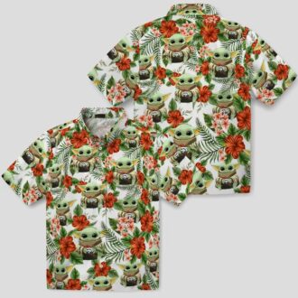 Denver Broncos Tropical Green Hawaiian Shirt, Yoda Aloha Summer Football Shirt