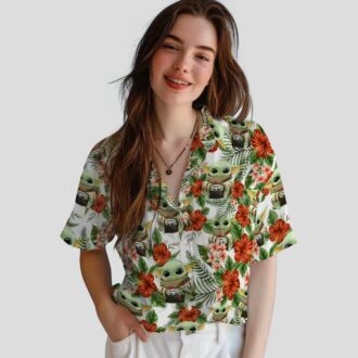 Denver Broncos Tropical Green Hawaiian Shirt, Yoda Aloha Summer Football Shirt