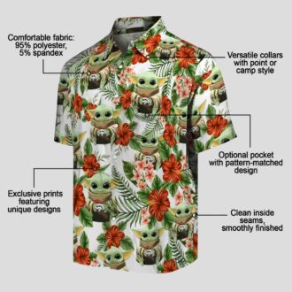 Denver Broncos Tropical Green Hawaiian Shirt, Yoda Aloha Summer Football Shirt