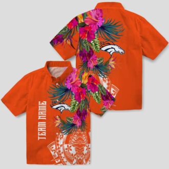 Limited Edition Denver Broncos Polynesian Hawaiian Shirt, NFL Tropical Shirts