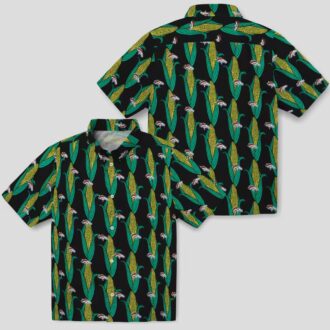 Men’s Denver Broncos Aloha Shirt, NFL Hawaiian Tropical Black Green Shirt