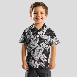 Men’s Denver Broncos Black Hawaiian Shirt, Monstera Leaf Aloha NFL Shirt