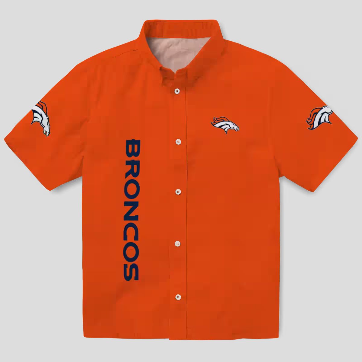 Stuart Minion Denver Broncos Hawaiian Shirt, Orange Tropical Football Fan Apparel