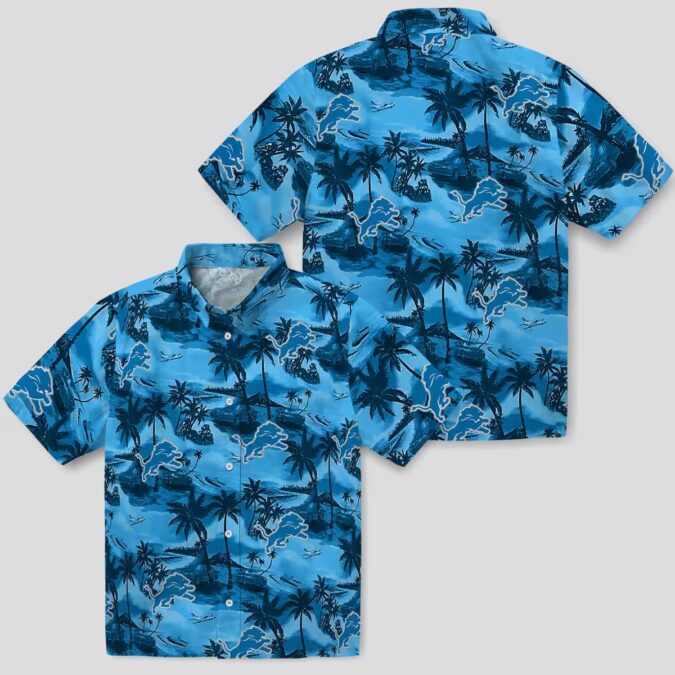 Blue Detroit Lions Tropical Hawaiian Shirt – Coastal Palms NFL Fan Apparel