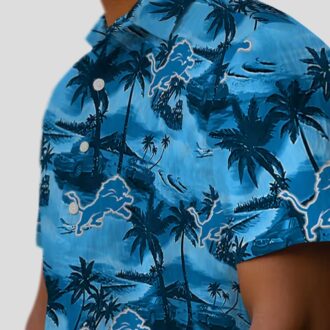 Blue Detroit Lions Tropical Hawaiian Shirt – Coastal Palms NFL Fan Apparel