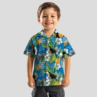 Detroit Lions Blue Green Hawaiian Shirt, Custom Name Tropical Toucan Summer Outfit