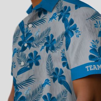 Detroit Lions Floral Hawaiian Shirt – Limited Edition Silver Botanical Print
