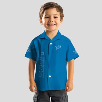 Detroit Lions Minion Aloha Blue Shirt, Fun Summer Vacation Outfit for Fans