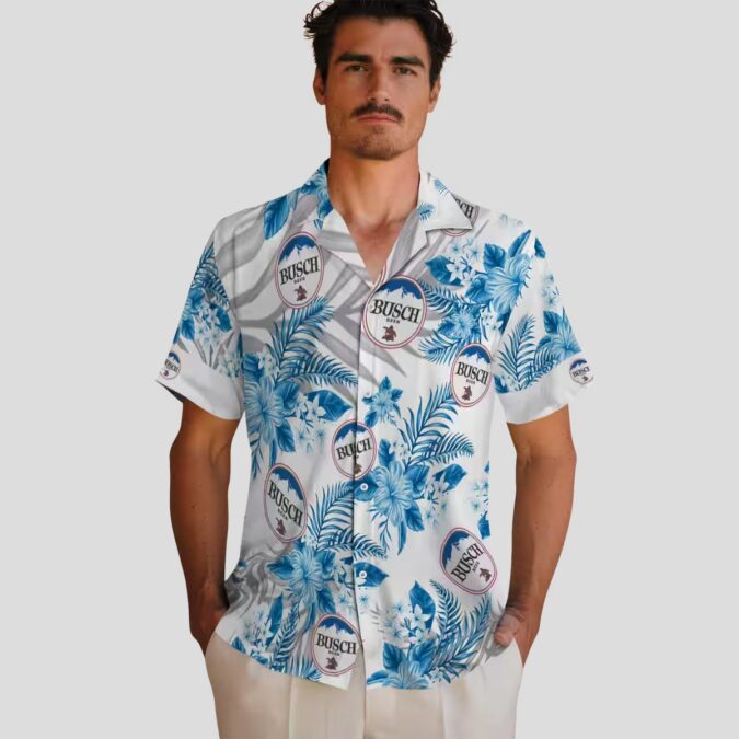 Detroit Lions Palm Leaves Hawaiian Shirt – Best Blue & White Summer Shirt