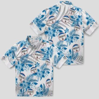 Detroit Lions Palm Leaves Hawaiian Shirt – Best Blue & White Summer Shirt