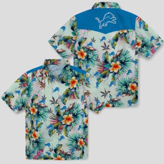 Detroit Lions Tropical Hawaiian Shirt – Limited Edition Green Aloha Wear