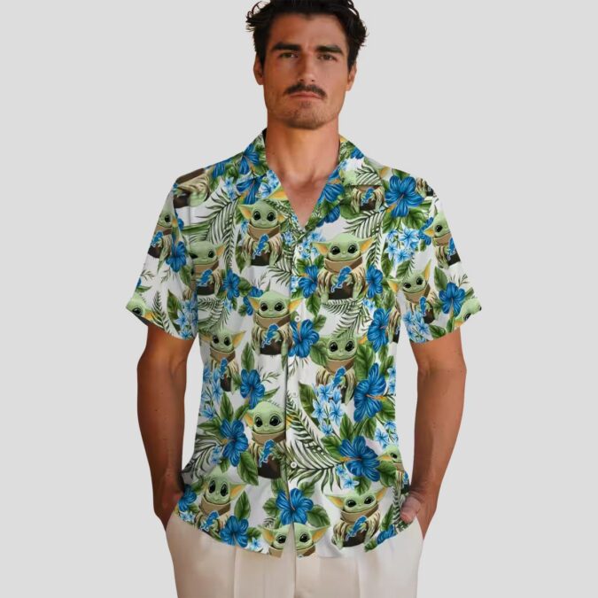 Detroit Lions Yoda Hawaiian Shirt, Green Tropical NFL Aloha Outfit