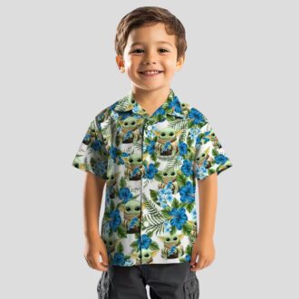 Detroit Lions Yoda Hawaiian Shirt, Green Tropical NFL Aloha Outfit