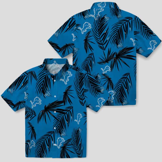 NFL Detroit Lions Palm Leaf Hawaiian Shirt, Best Summer Party Outfit