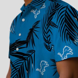 NFL Detroit Lions Palm Leaf Hawaiian Shirt, Best Summer Party Outfit