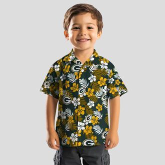 Aloha Green Bay Packers Hawaiian Shirt - Tropical Floral Green, NFL Football Fan Gifts