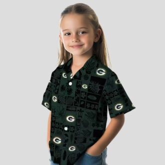Green Bay Packers Aloha Shirt, Tropical Patchwork Hawaiian Shirt for NFL Fans