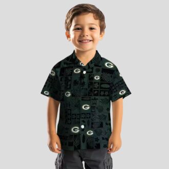 Green Bay Packers Aloha Shirt, Tropical Patchwork Hawaiian Shirt for NFL Fans