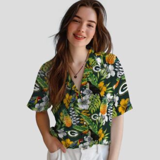 Green Bay Packers Custom Hawaiian Shirt, Tropical Toucan Beach Vacation NFL Shirt