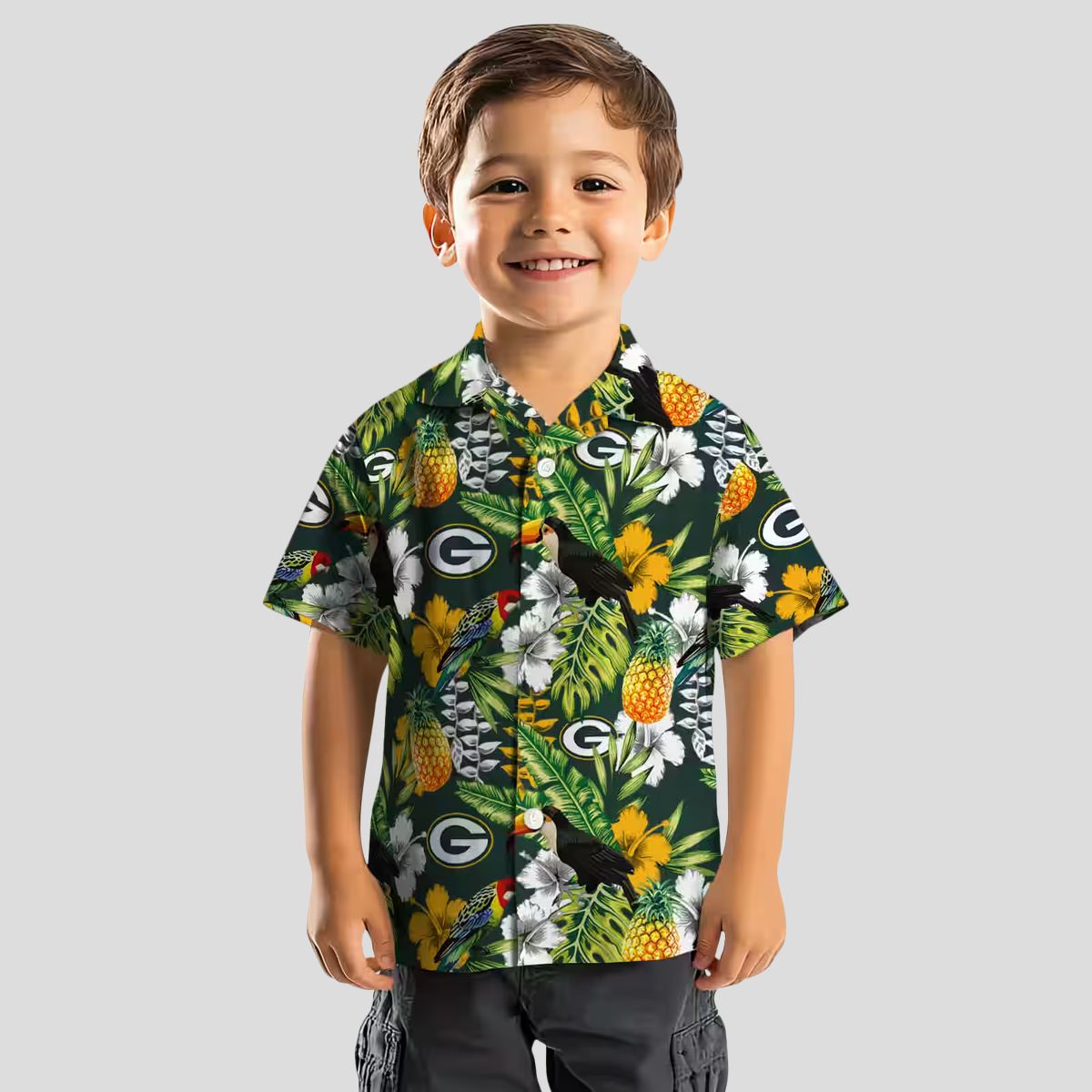 Green Bay Packers Custom Hawaiian Shirt, Tropical Toucan Beach Vacation NFL Shirt