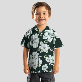 Green Bay Packers Hibiscus Blooms White Hawaiian Shirt, NFL Football Fan Gifts