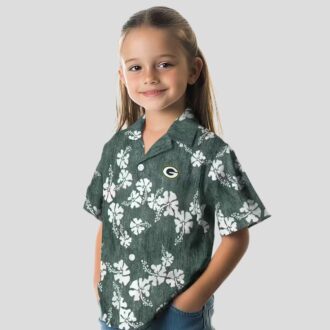 Green Bay Packers Hibiscus Clusters Hawaiian Shirt for Beach & Summer Fun
