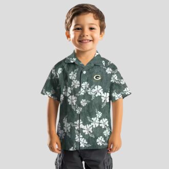 Green Bay Packers Hibiscus Clusters Hawaiian Shirt for Beach & Summer Fun