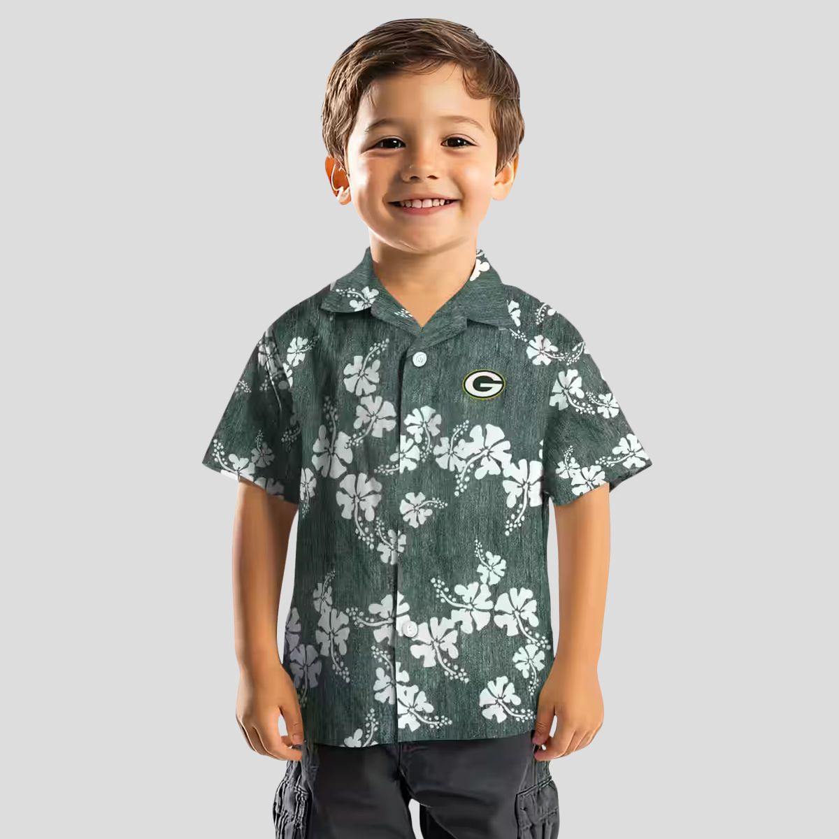 Green Bay Packers Hibiscus Clusters Hawaiian Shirt for Beach & Summer Fun