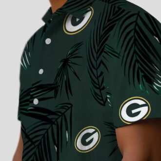 Green Bay Packers Palm Leaf Aloha Shirt, NFL Football Hawaiian Shirt for Fans