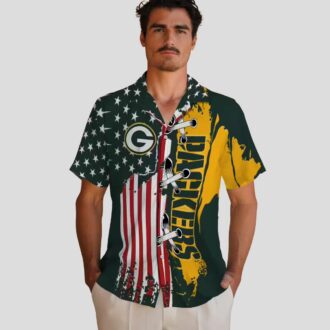 Green Bay Packers Tropical Hawaiian Shirt - Stitched Flag Design for NFL Fans