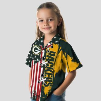 Green Bay Packers Tropical Hawaiian Shirt - Stitched Flag Design for NFL Fans