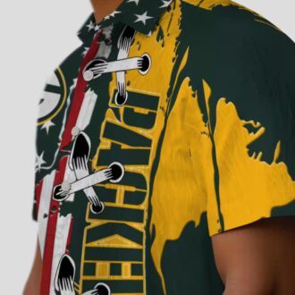 Green Bay Packers Tropical Hawaiian Shirt - Stitched Flag Design for NFL Fans