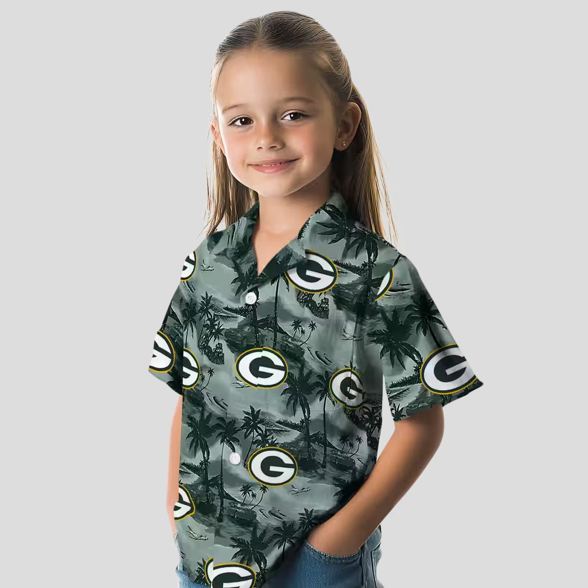 Green Bay Packers Tropical Shirt, Coastal Palms Aloha Shirt for NFL Fans & Beach Lovers