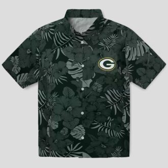 NFL Football Green Bay Packers Tropical Hawaiian Shirt, Jungle Vibes Green Beach Shirt