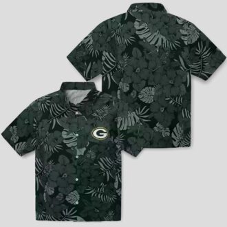 NFL Football Green Bay Packers Tropical Hawaiian Shirt, Jungle Vibes Green Beach Shirt