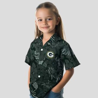 NFL Football Green Bay Packers Tropical Hawaiian Shirt, Jungle Vibes Green Beach Shirt