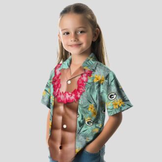 NFL Green Bay Packers Aloha Shirt, Tropical Chest Illusion Hawaiian Shirt for Fans