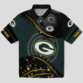 NFL Green Bay Packers Hawaiian Shirt, Tropical Wave Aloha Shirt for Football Fans