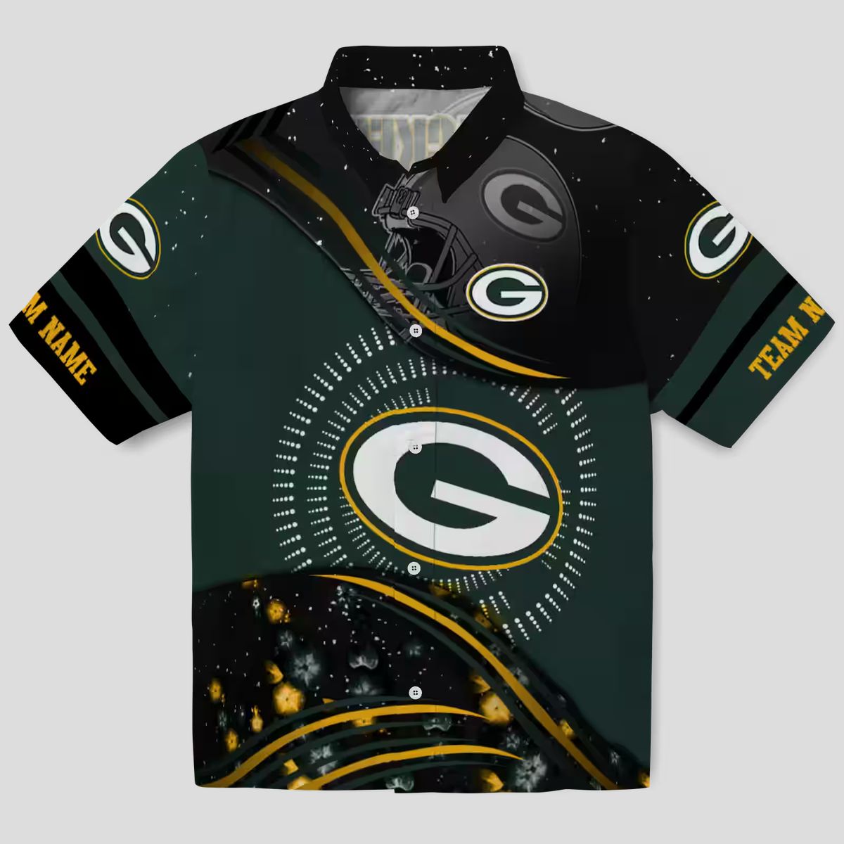 NFL Green Bay Packers Hawaiian Shirt, Tropical Wave Aloha Shirt for Football Fans