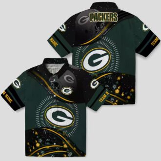 NFL Green Bay Packers Hawaiian Shirt, Tropical Wave Aloha Shirt for Football Fans