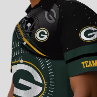 NFL Green Bay Packers Hawaiian Shirt, Tropical Wave Aloha Shirt for Football Fans