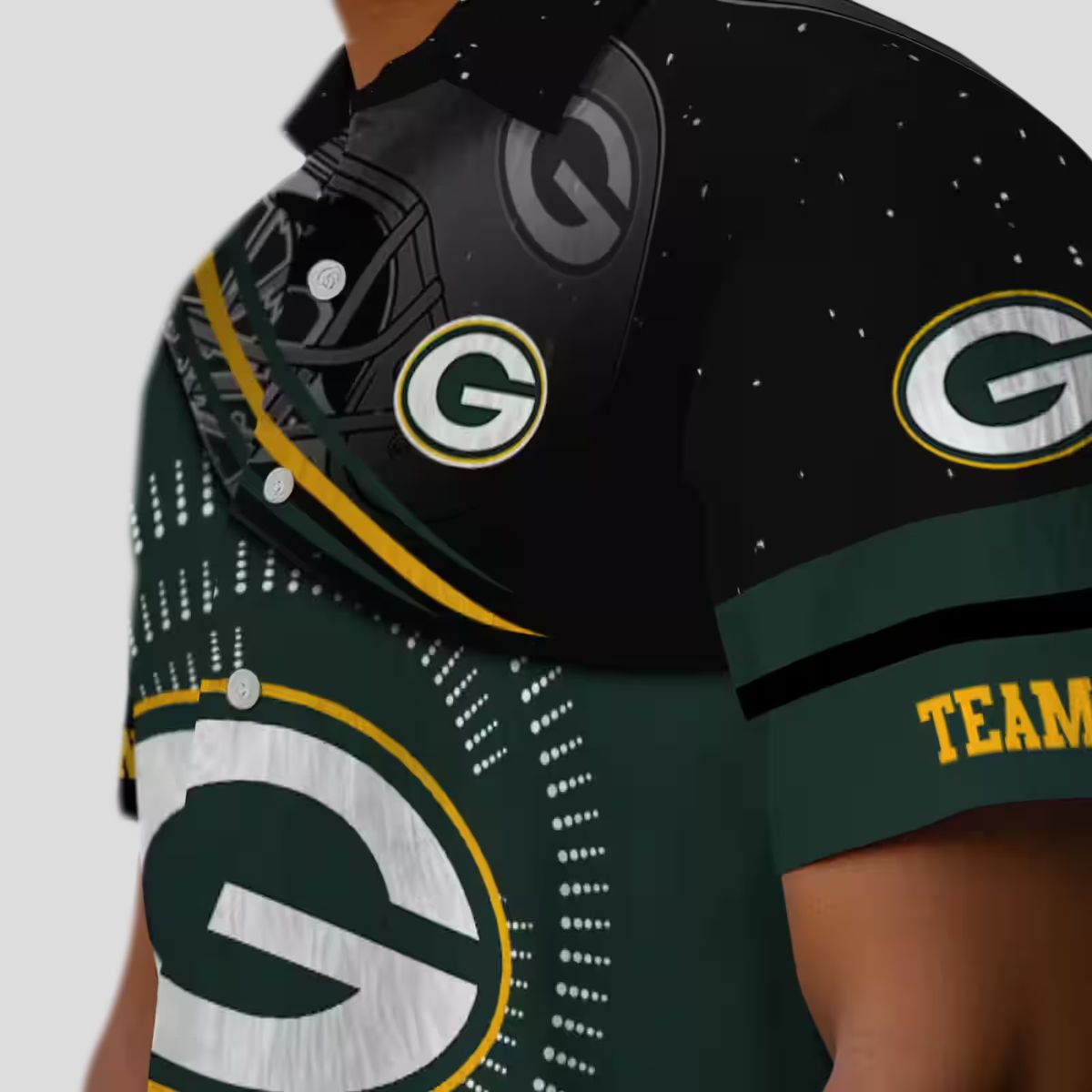 NFL Green Bay Packers Hawaiian Shirt, Tropical Wave Aloha Shirt for Football Fans