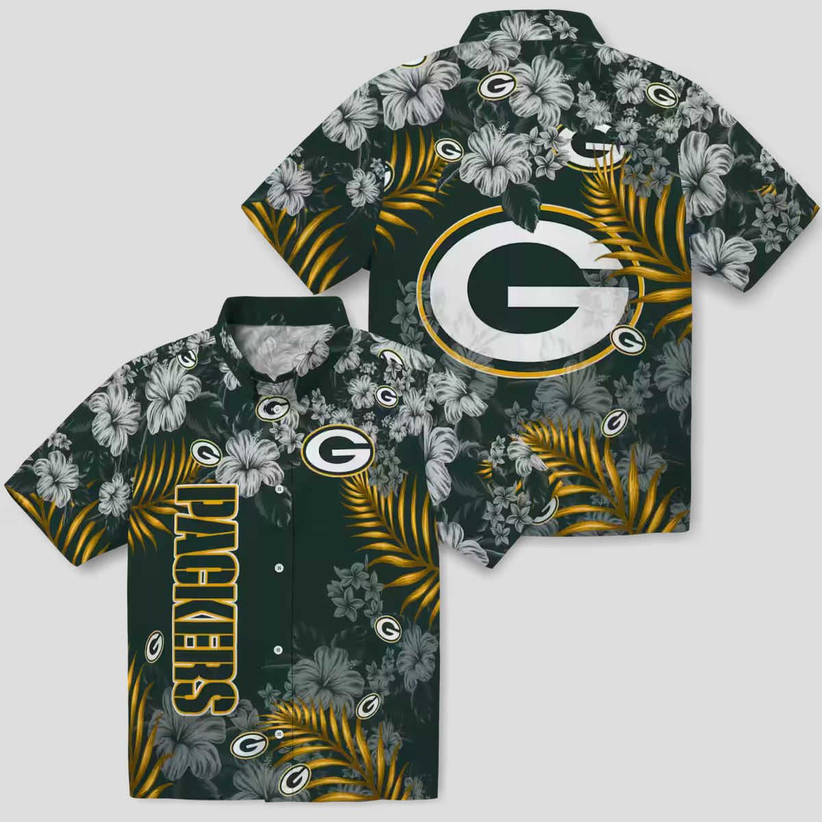 NFL Green Bay Packers Hibiscus Hawaiian Shirt, Tropical Beach Shirt for Summer Vacation