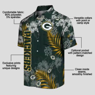 NFL Green Bay Packers Hibiscus Hawaiian Shirt, Tropical Beach Shirt for Summer Vacation