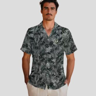 NFL Green Bay Packers Leaf Hawaiian Shirt, Best Tropical Button Up for NFL Fans