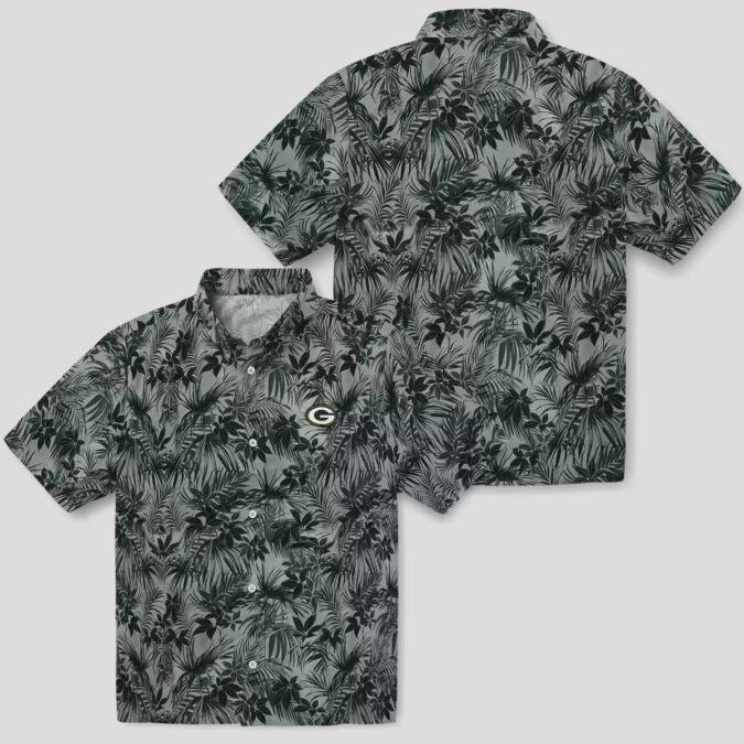NFL Green Bay Packers Leaf Hawaiian Shirt, Best Tropical Button Up for NFL Fans