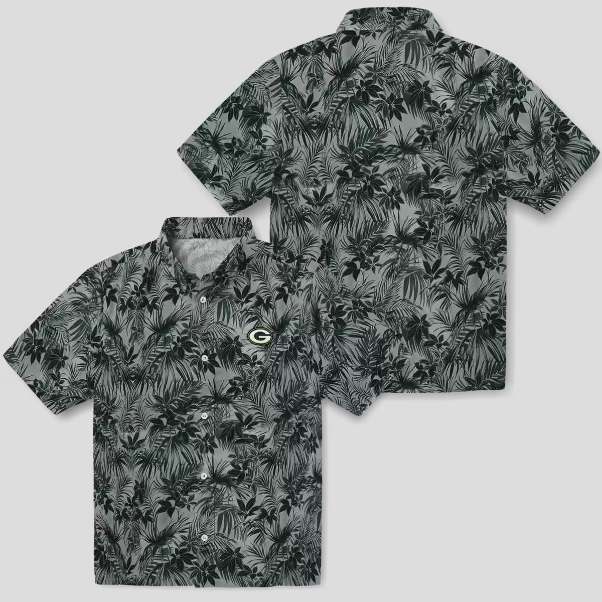 NFL Green Bay Packers Leaf Hawaiian Shirt, Best Tropical Button Up for NFL Fans