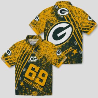 Personalized Green Bay Packers Tropical Shirt, Star Stripes Green NFL Hawaiian Shirt