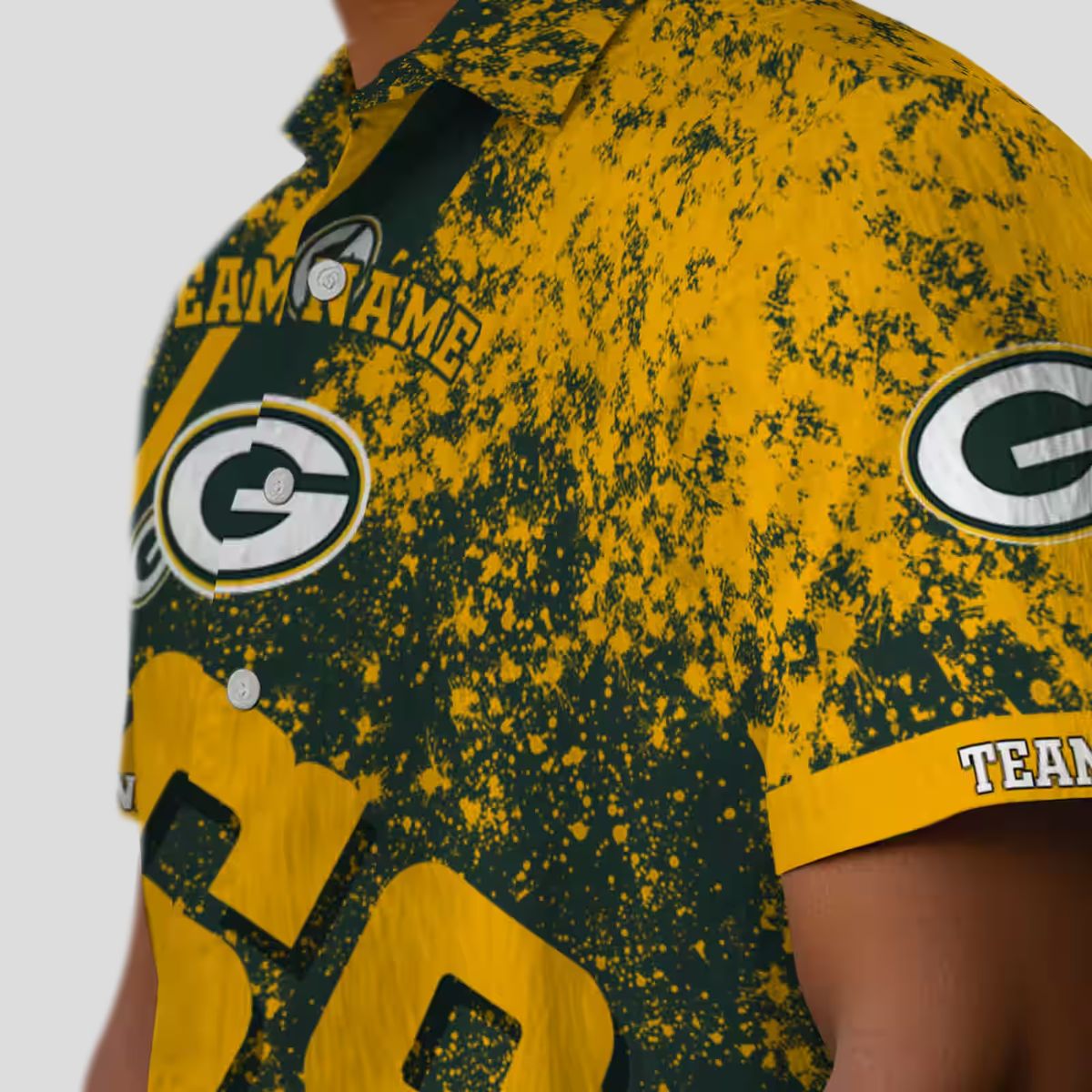 Personalized Green Bay Packers Tropical Shirt, Star Stripes Green NFL Hawaiian Shirt